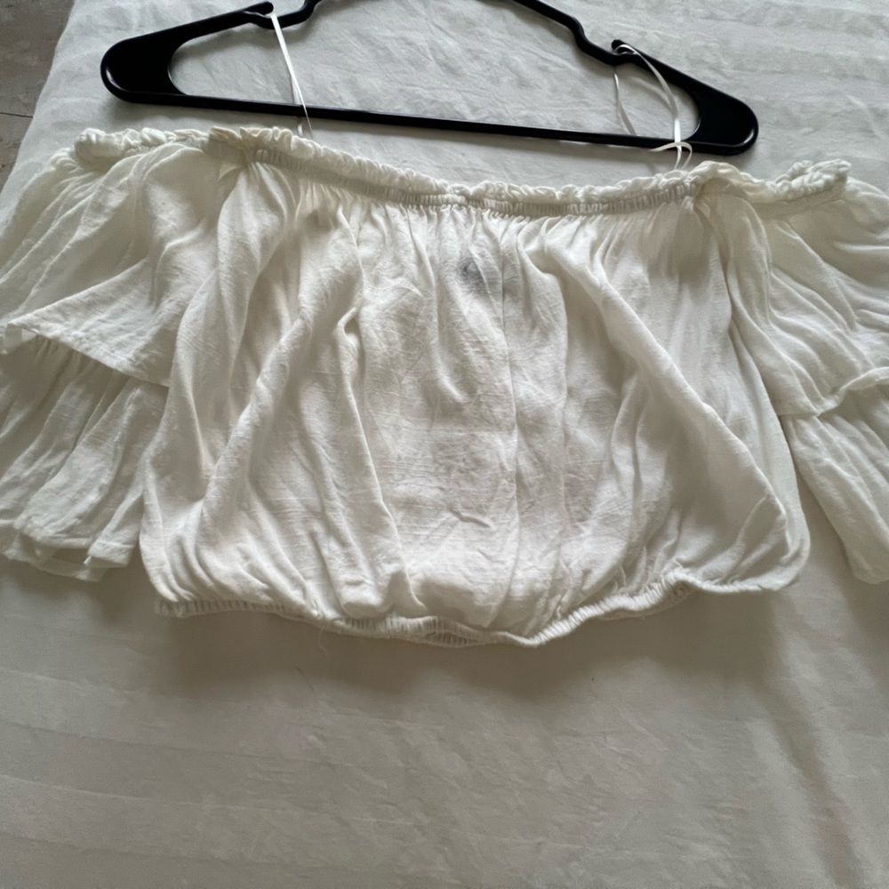 Flowy off the shoulder crop top